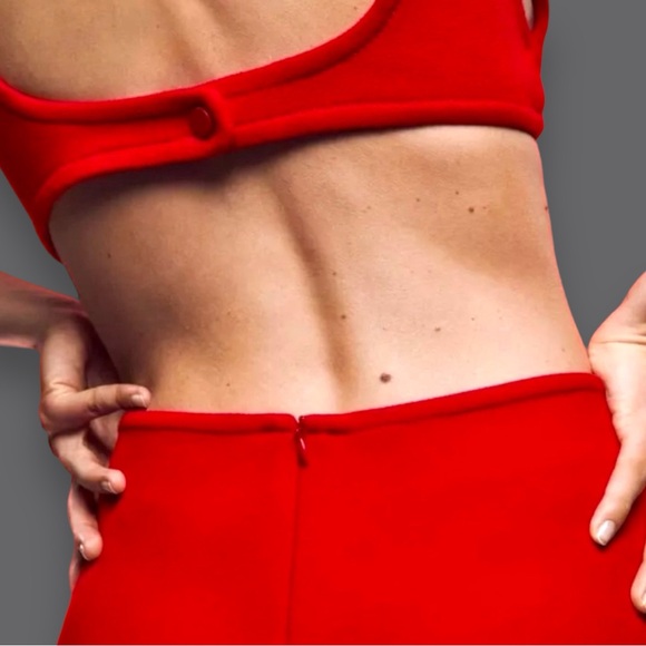 🎉HP🎉Excellent PreLoved Condition Zara Red Cut Out Back Mini Dress. Size Small - Picture 4 of 11